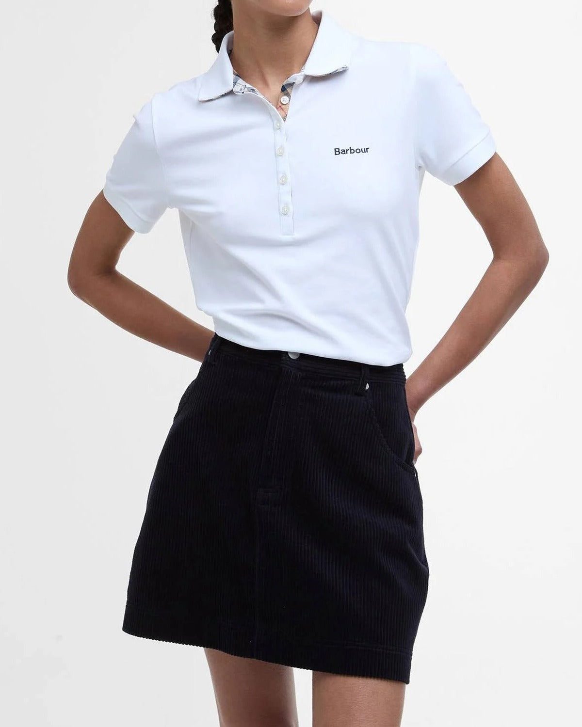 Barbour Portsdown LML0634 Polo Donna Bianco Cotone