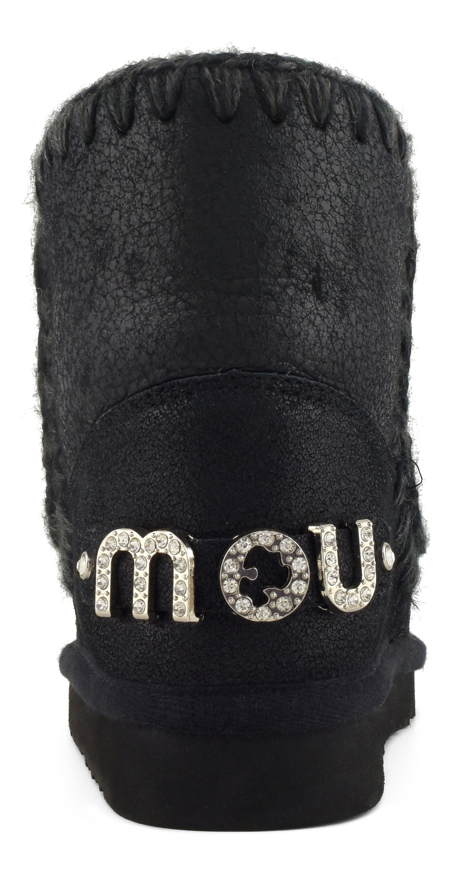 Mou Eskimo 18 FW101036B stivaletti donna Cracked Black strass