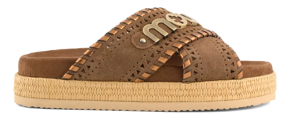 Mou Criss Cross SW451013A Sandalo Nut Brown suede