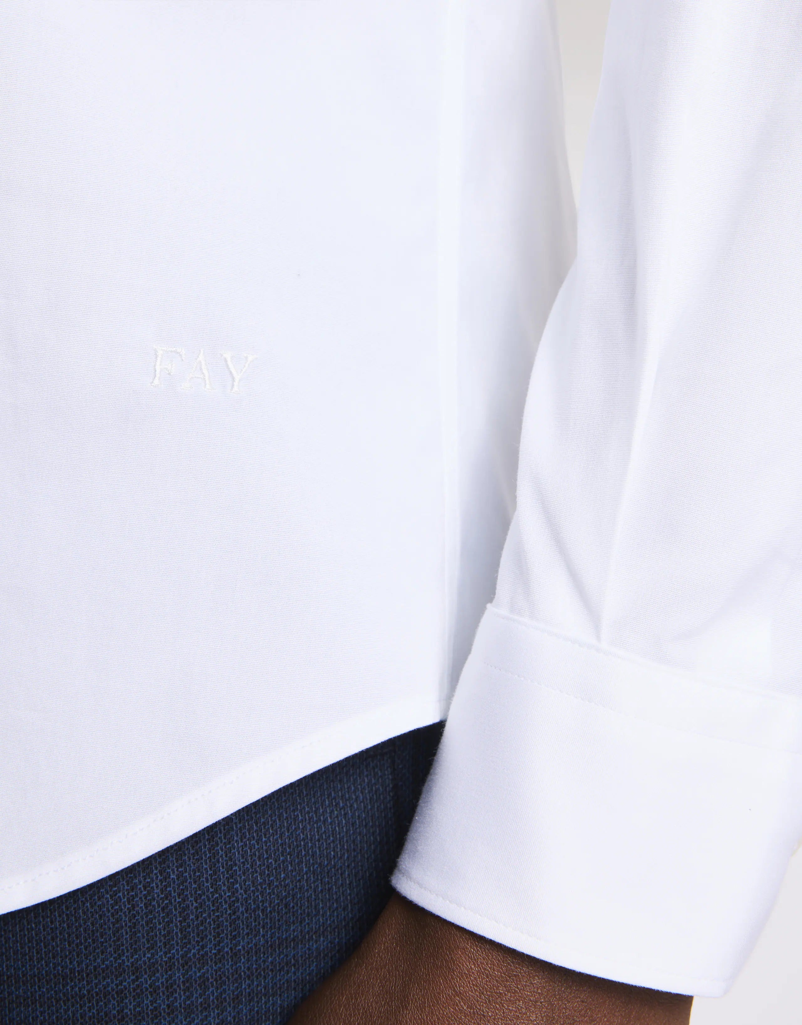 Fay NCMA152259SOR Camicia Popeline Cotone Bianco