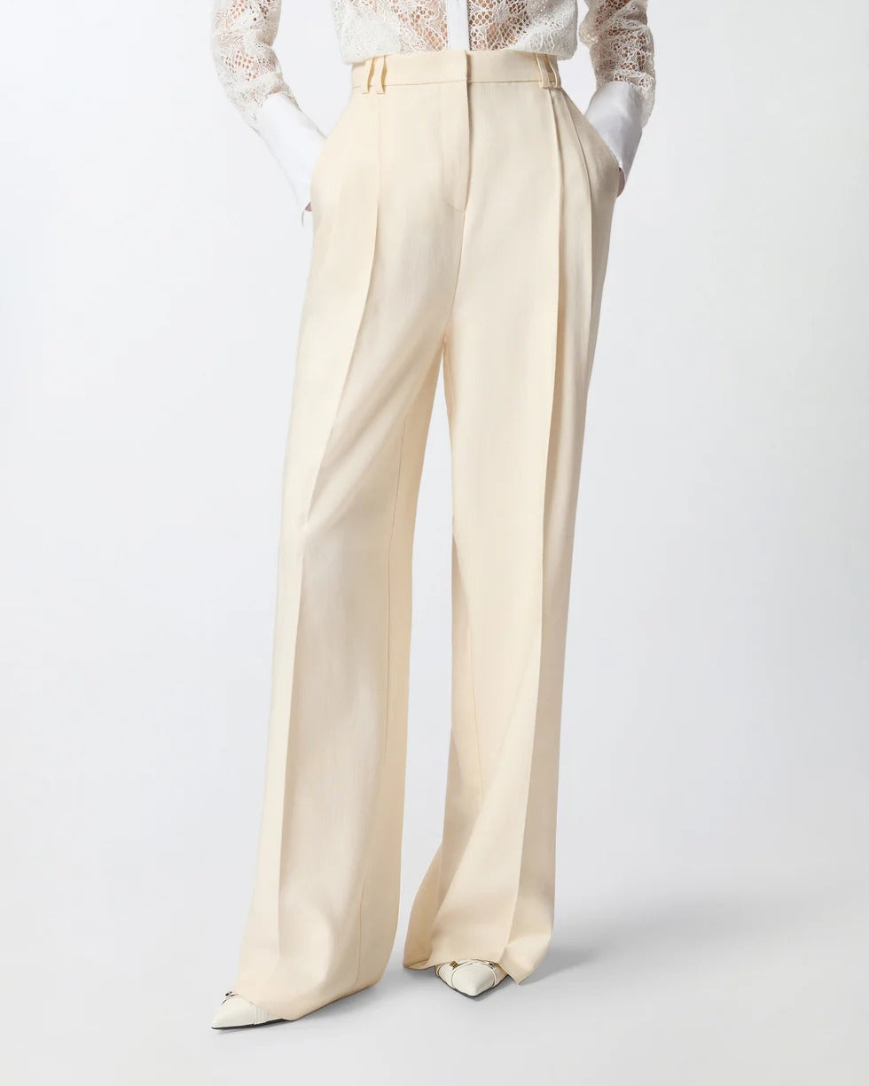 Pinko Brescello 106918 A2W6 pantalone donna bianco crema