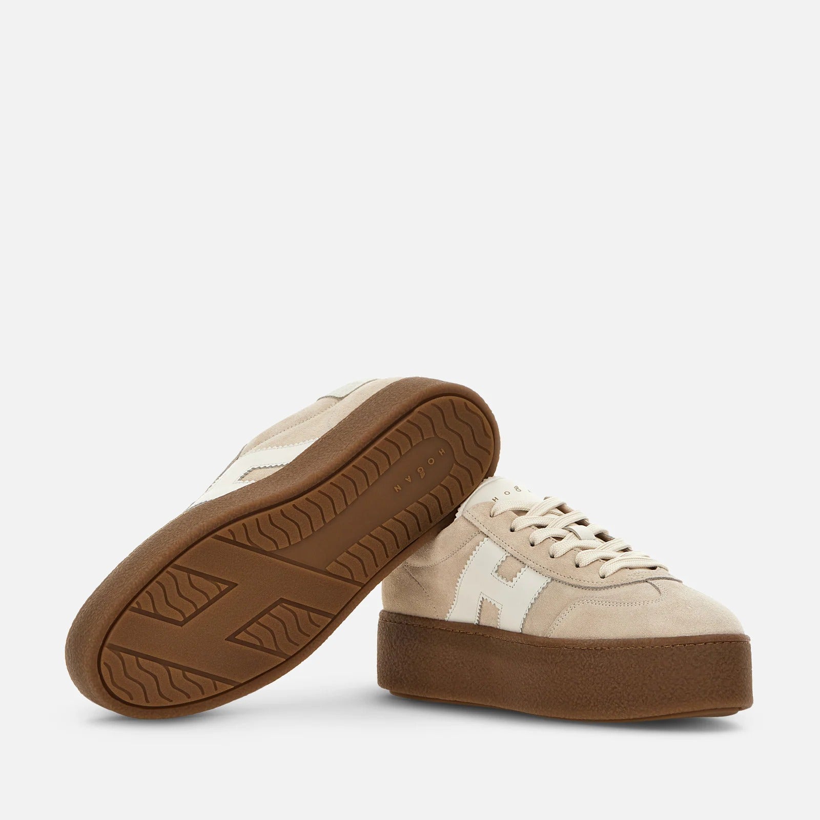 Hogan HXW6980FB60UL sneakers beige pelle platform