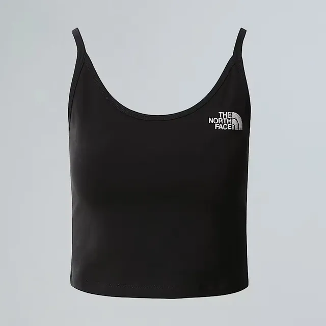 The North Face NF0A55AQ canotta donna nera cotone cropped