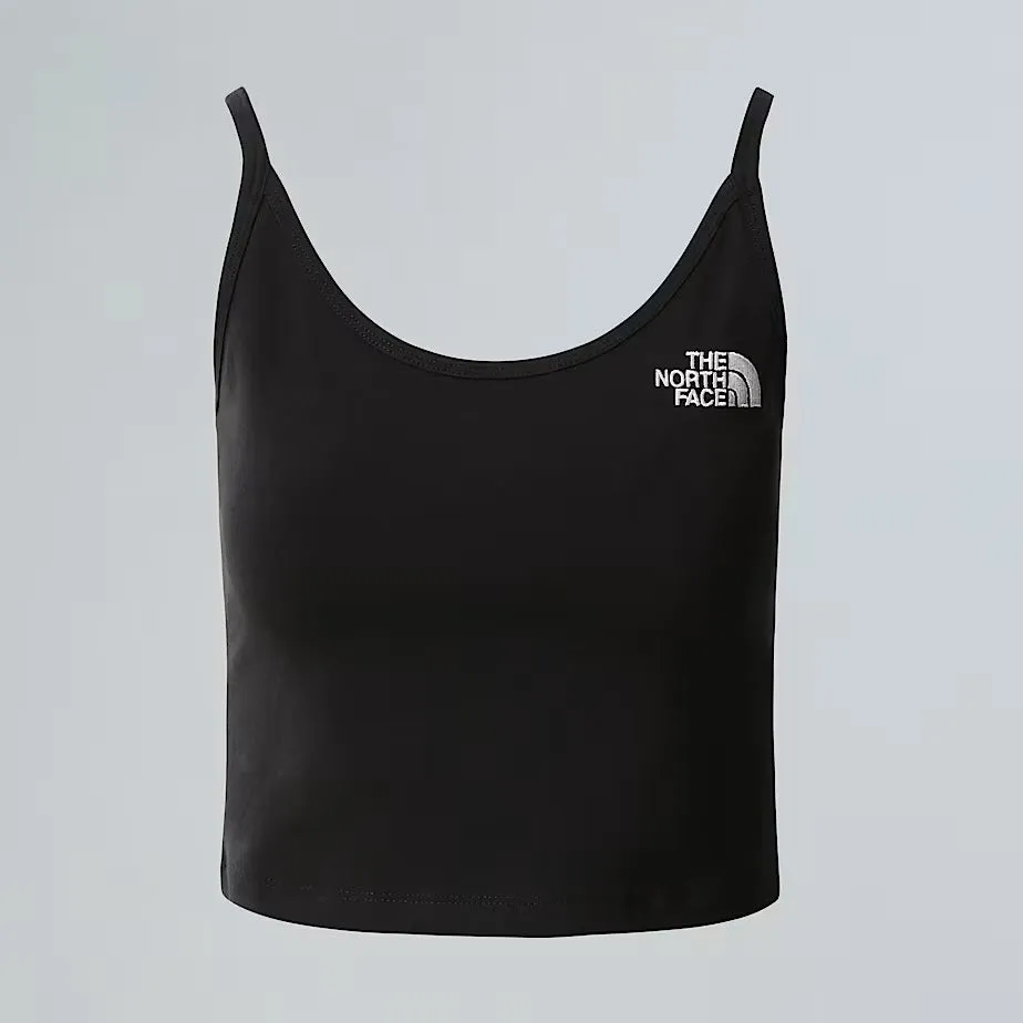 The North Face NF0A55AQ canotta donna nera cotone cropped