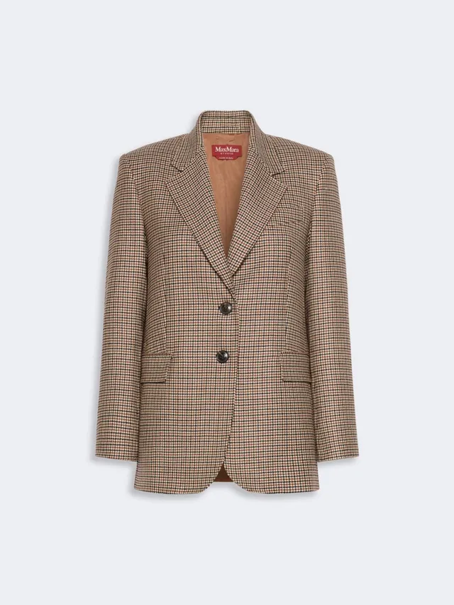 Max Mara Studio Salice MSTASALICE001 Blazer Nero Cuoio Lana