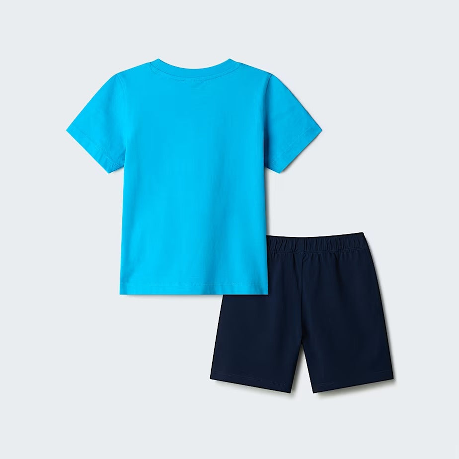 The North Face NF0A8G1H Set T-shirt Shorts Blu Bimbo