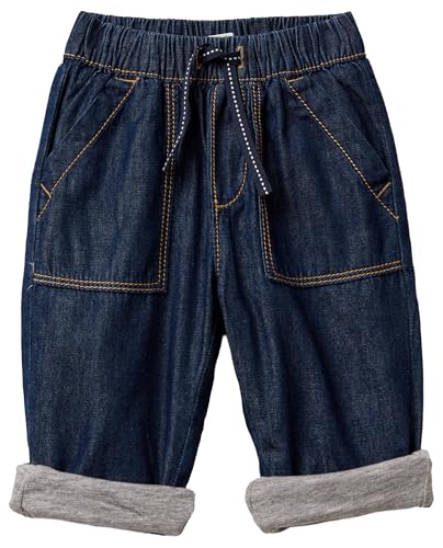Benetton Pantalone Chambray Jersey Melange Bimbo Coulisse