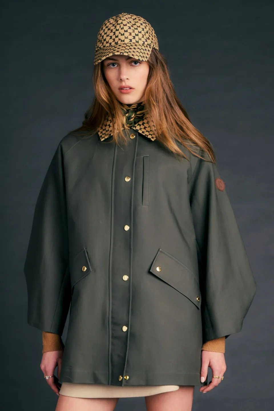Karen Walker Tiller Giacca cotone verde oliva