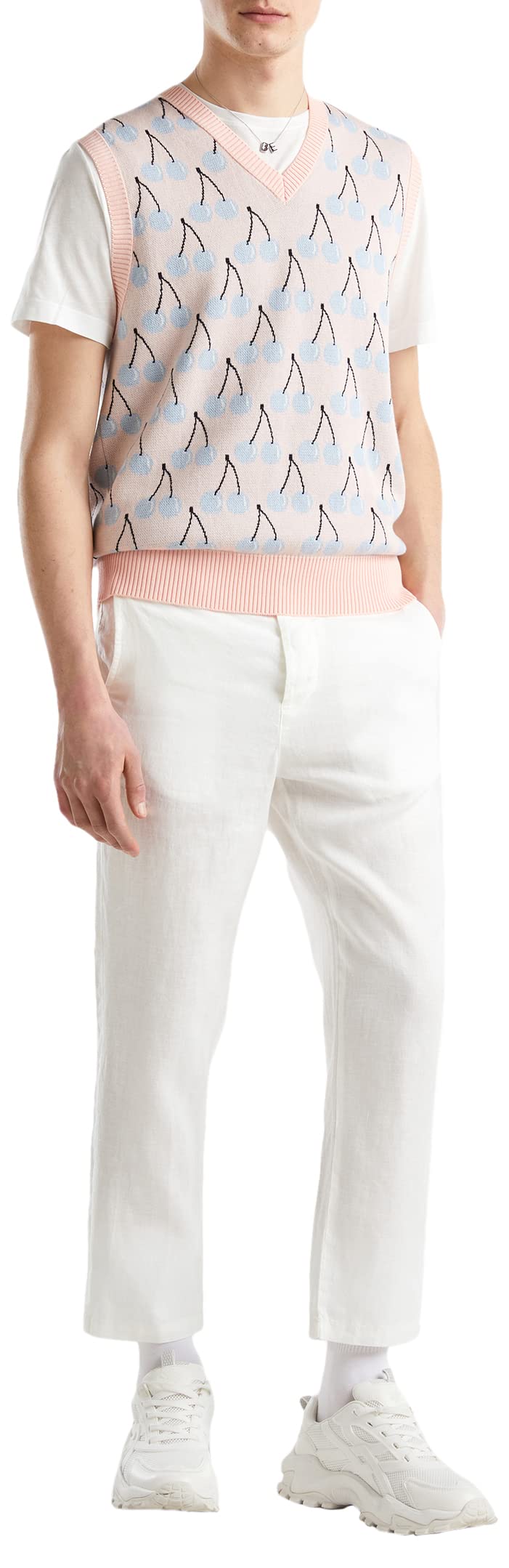 Benetton Pantaloni Uomo Pantalone Cotone Blu Scuro 016