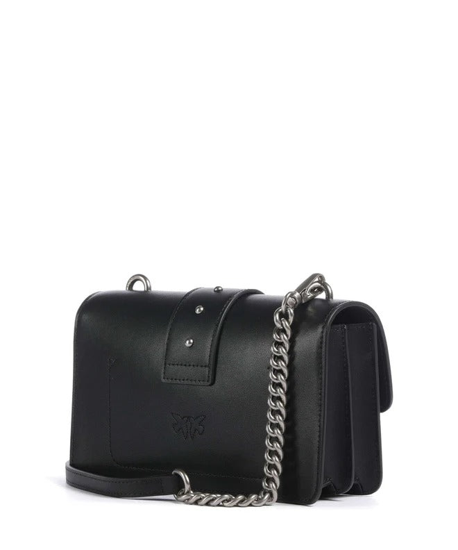 Pinko Love One Mini 105856 A0F1 Borsa Nero Old Silver Pelle
