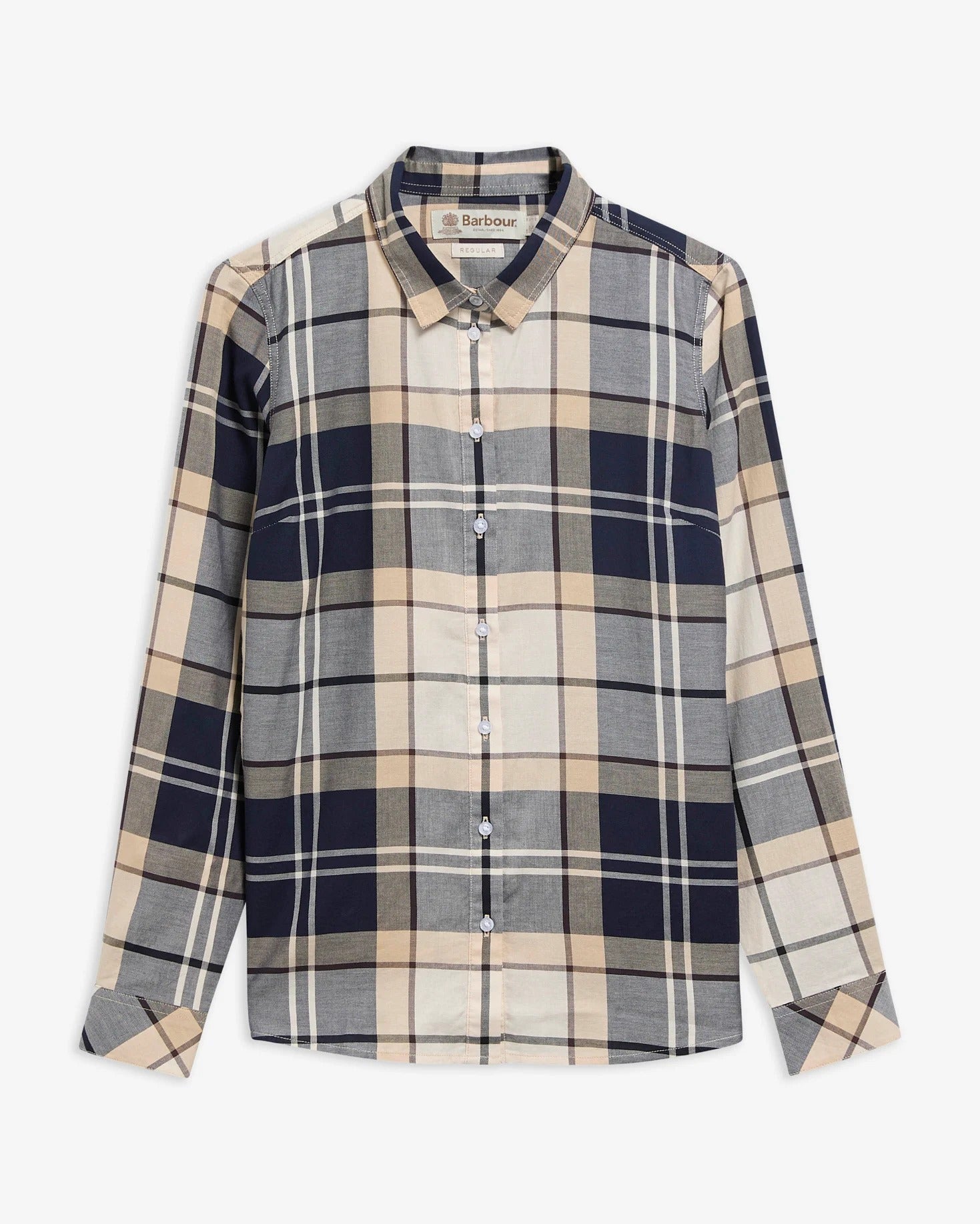 Barbour Bredon LSH1353 camicia donna tartan beige