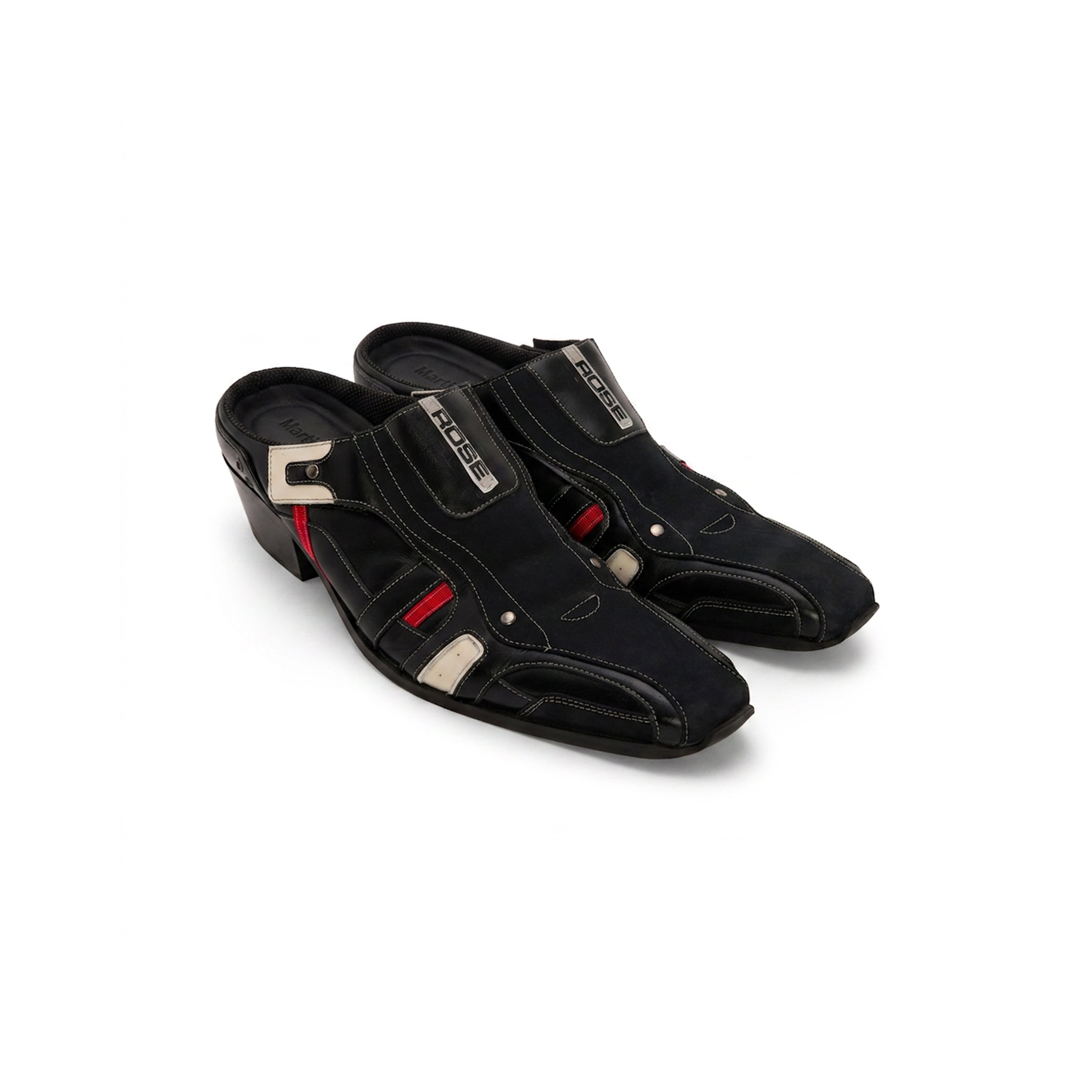 Martine Rose Sporty Snout Mule scarpe nere pelle