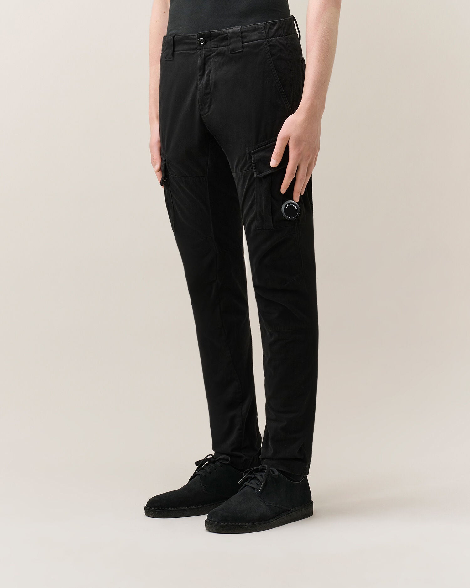 C.P. Company 21CMPA731A Pantaloni Cargo Uomo Nero Stretch