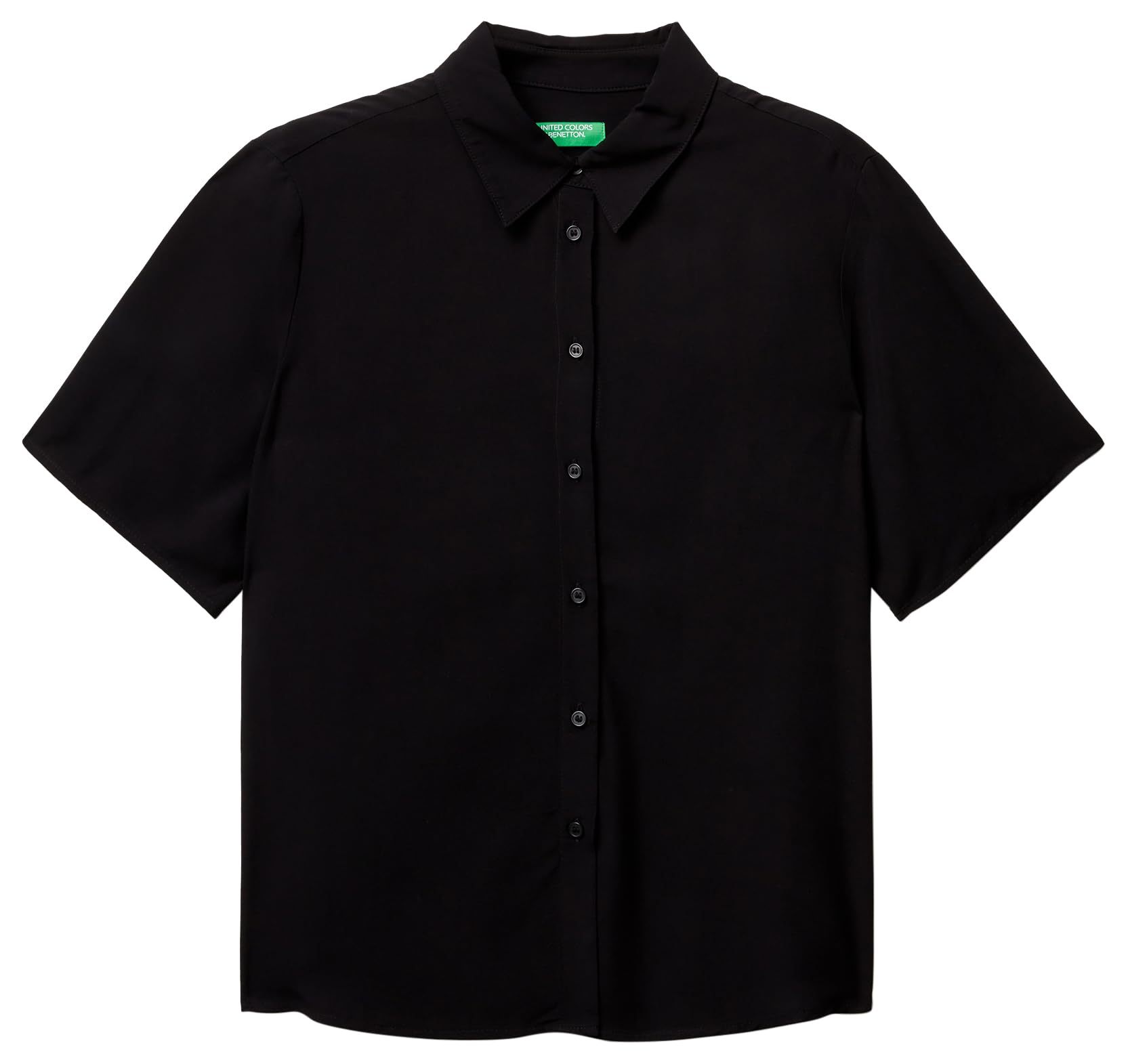 Benetton Camicia Donna Viscosa Tinta Unita Regular