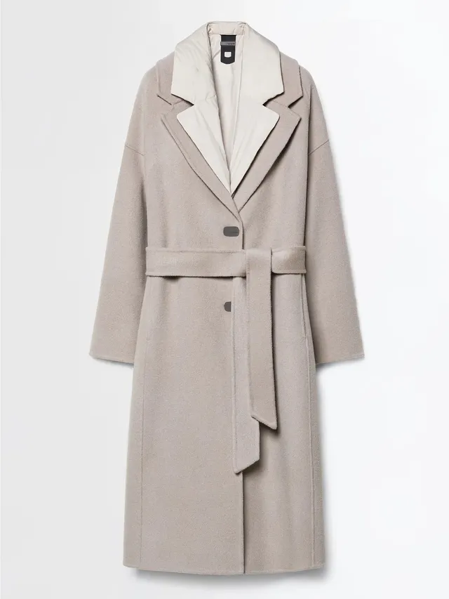 RRD Big Duck Over W26591 cappotto donna White Sand lana