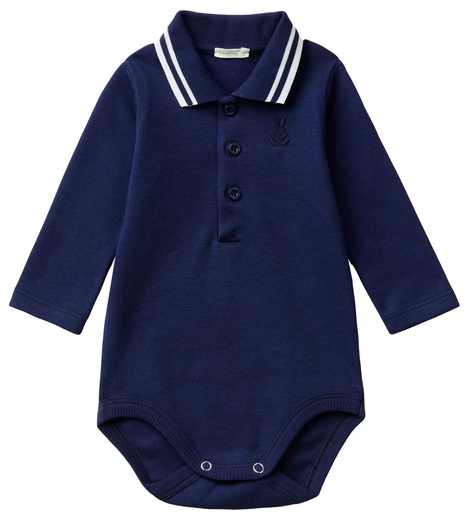 Benetton Intimo Body M/L Body Cotone Manica Lunga Coniglietto