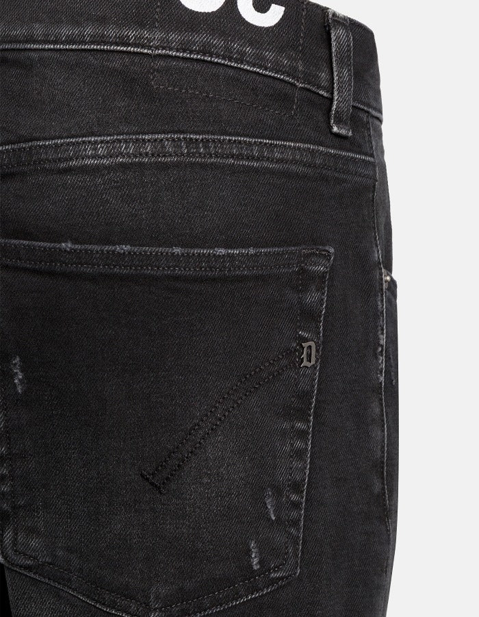 Dondup UP576 DS0369U Jeans Uomo Nero Carrot Slim