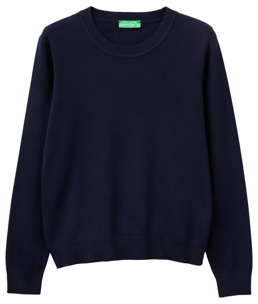 Benetton Maglieria 1c19d10fv Maglione Donna Rosa tinta unita