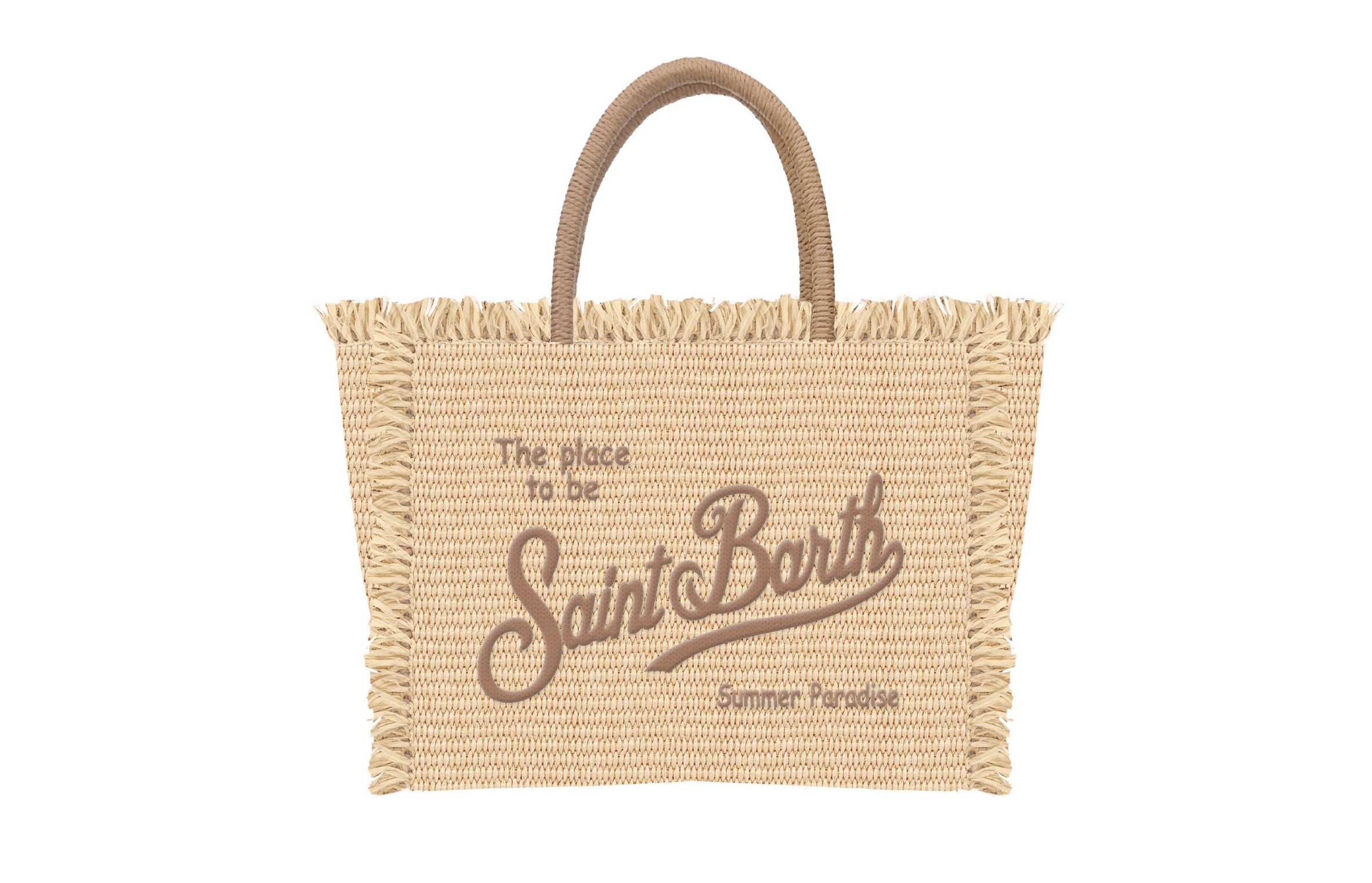 MC2 Saint Barth Vanity Micro Straw borsa beige/marrone