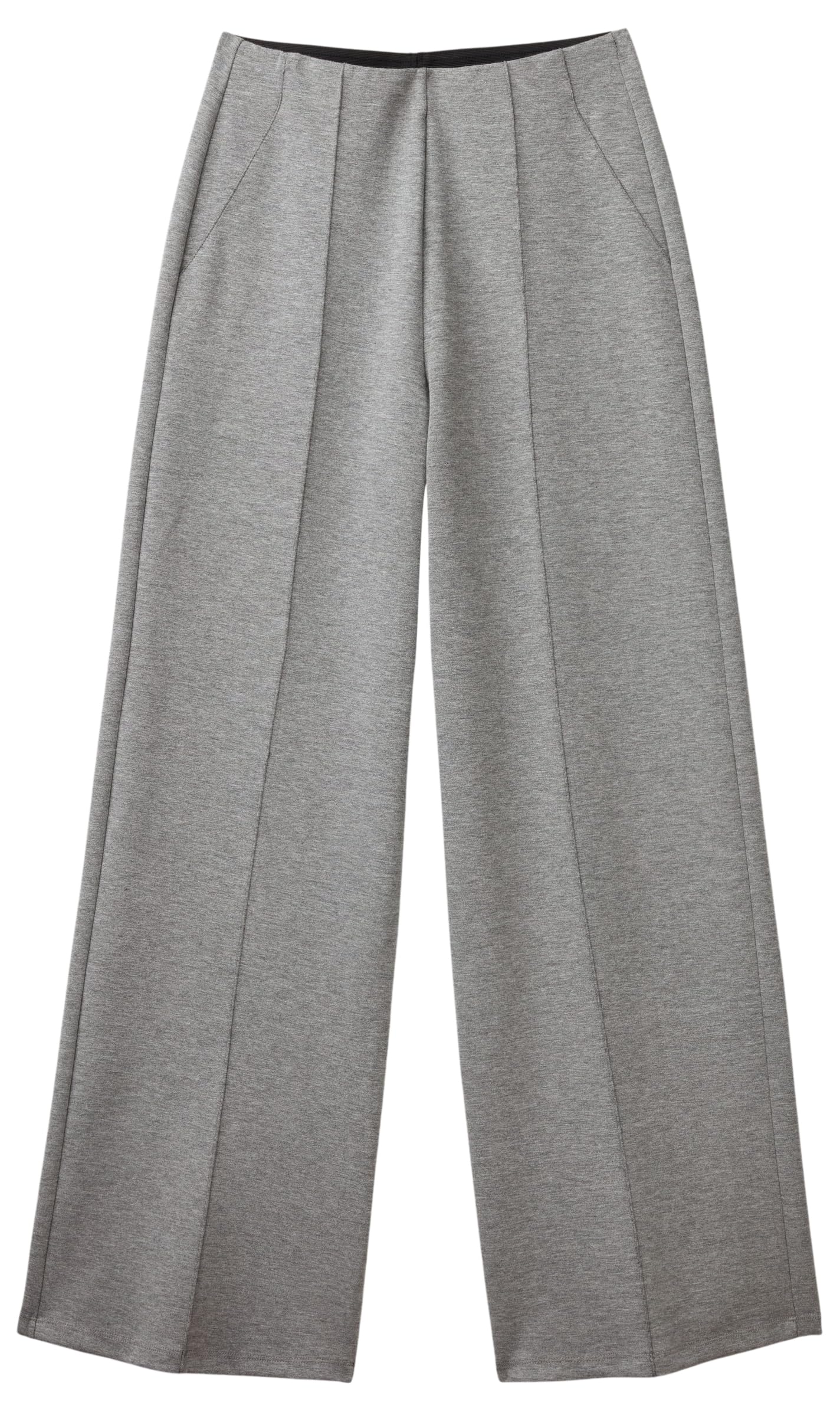 Benetton 38y6df017 Pantaloni Donna Grigio Interlock