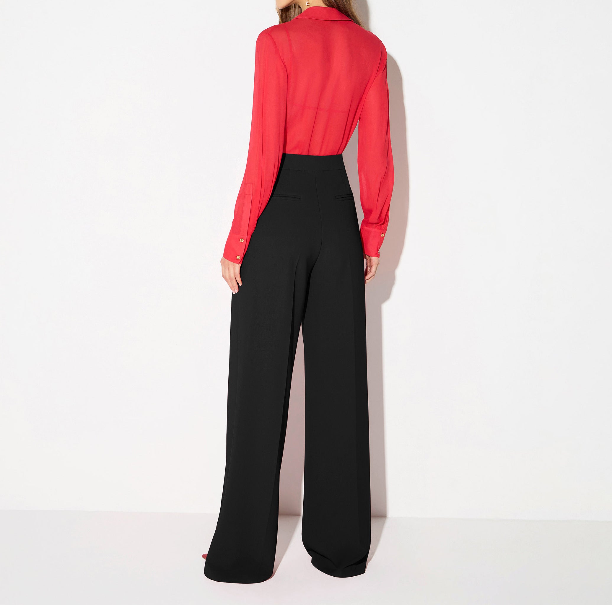 Elisabetta Franchi camicia body donna red passion georgette