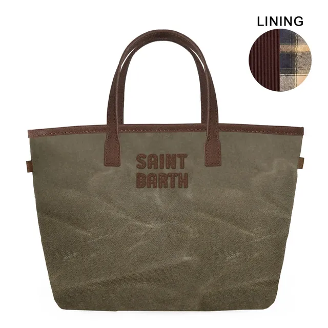 MC2 Saint Barth City Bag Mini Wax borsa militare/marrone