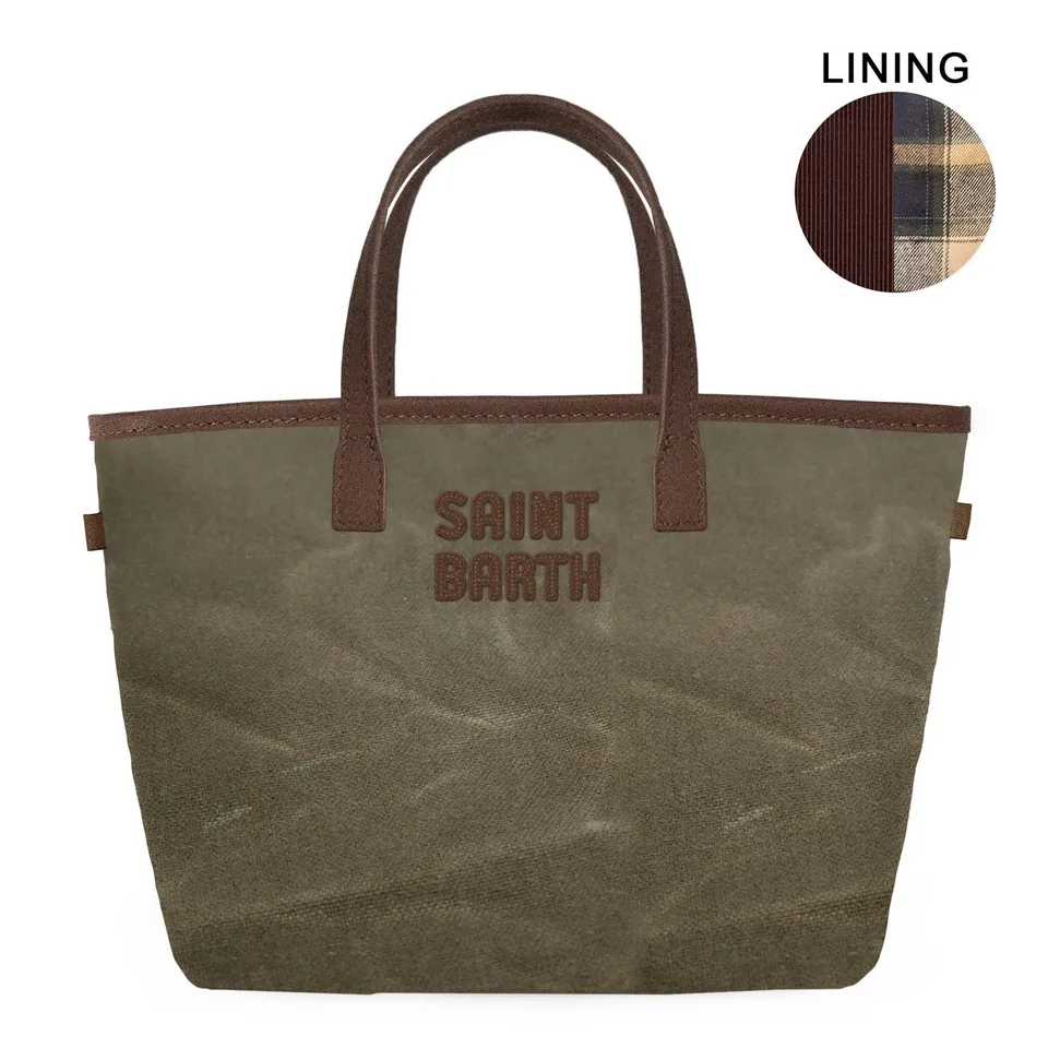 MC2 Saint Barth City Bag Mini Wax borsa militare/marrone