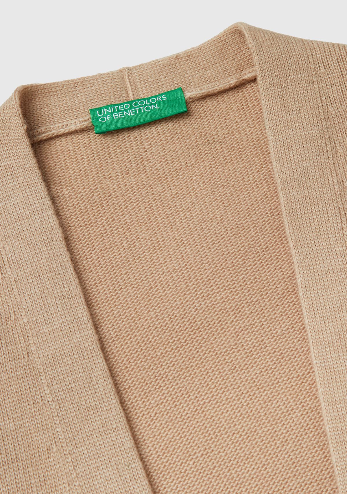 Benetton Maglieria Cardigan Gilet Lungo Senza Bottoni
