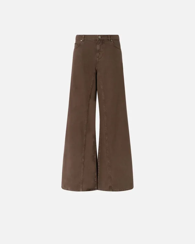 Pinko Winoma 106228 A32P jeans wide leg marrone