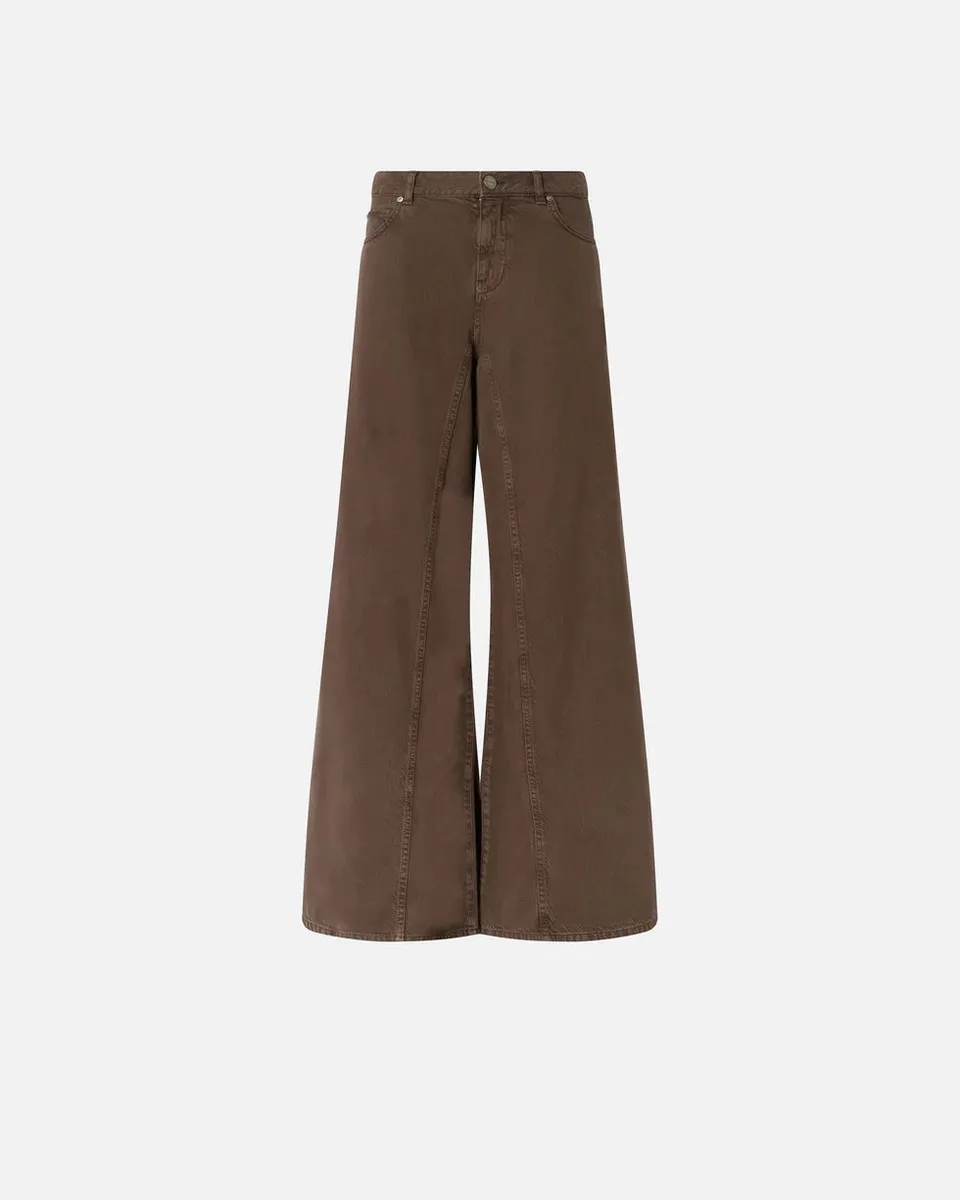 Pinko Winoma 106228 A32P jeans wide leg marrone