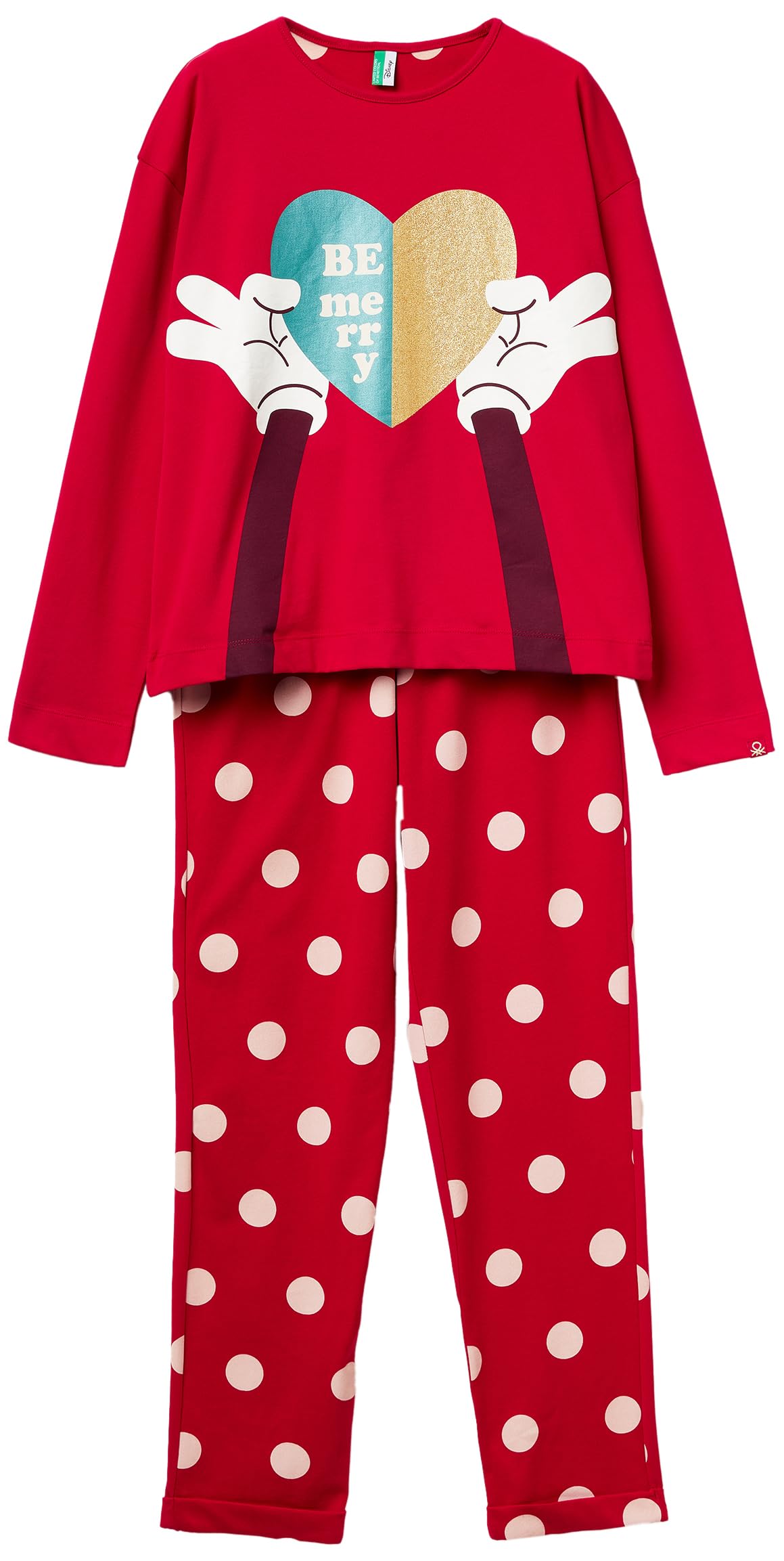 Benetton 3P053P04G Pigiama Donna Cotone Disney XXS