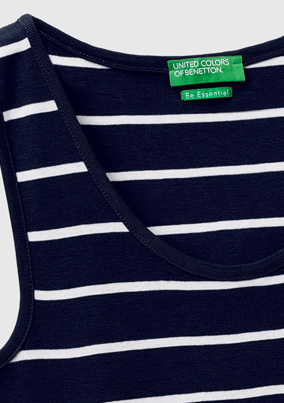 Benetton 339pdh018 Canotta Donna Costina Blu XS