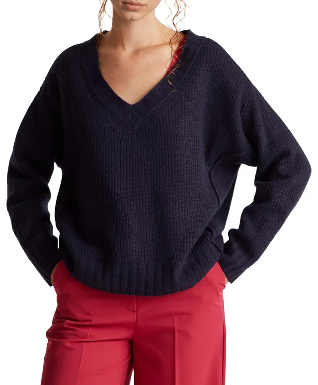 Benetton Maglieria 126wd402z Maglia Scollo V Boxy Taglia M