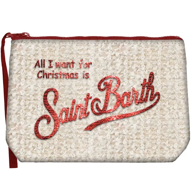 MC2 Saint Barth Aline Tricot Pochette Panna Rosso