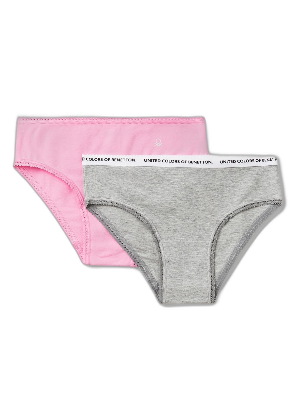 Benetton Set 2 Slip Bambina 3 Anni Elastico Logo