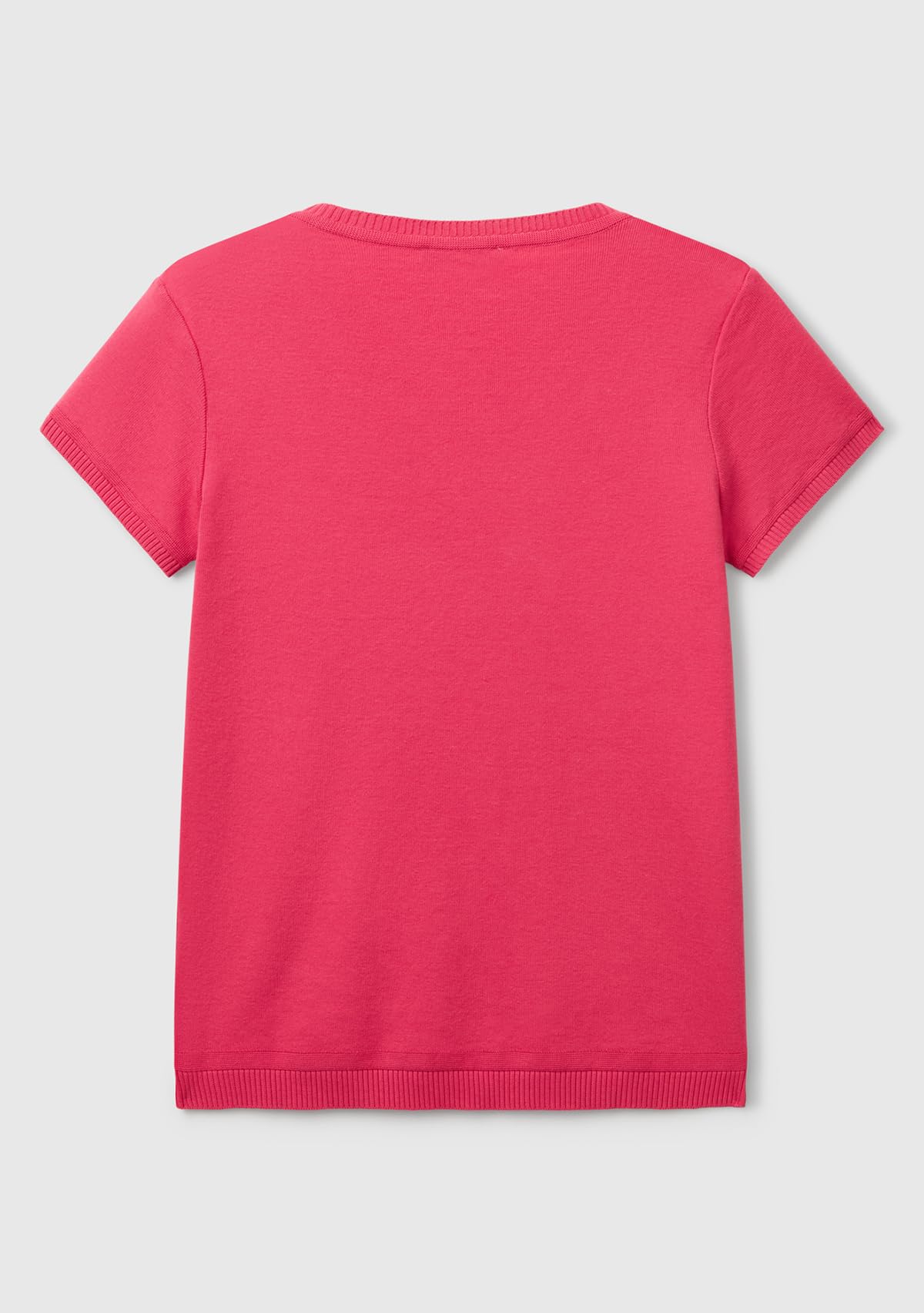 Benetton 1091d1m10 maglia donna girocollo tinta unita