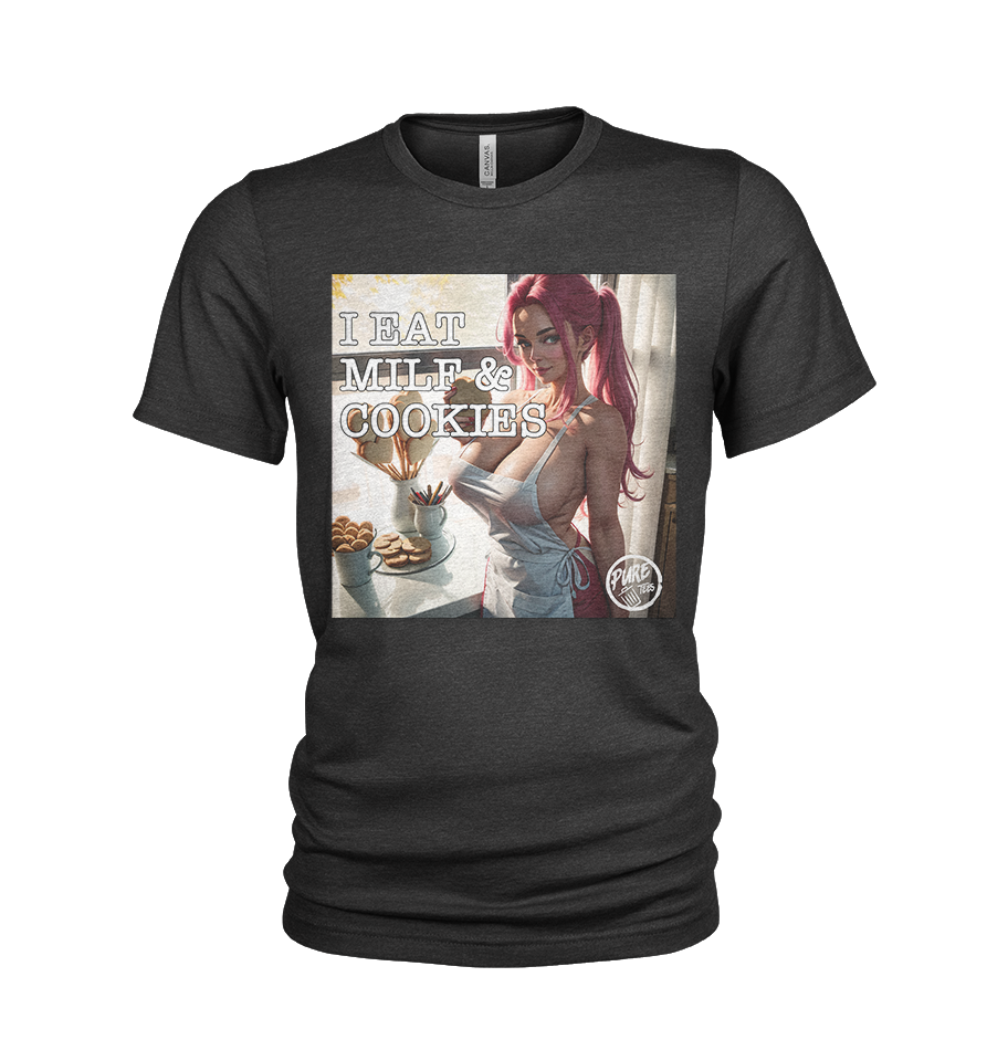 Pure Trash Mens T-Shirts Eat MILF Cookies maglietta Black