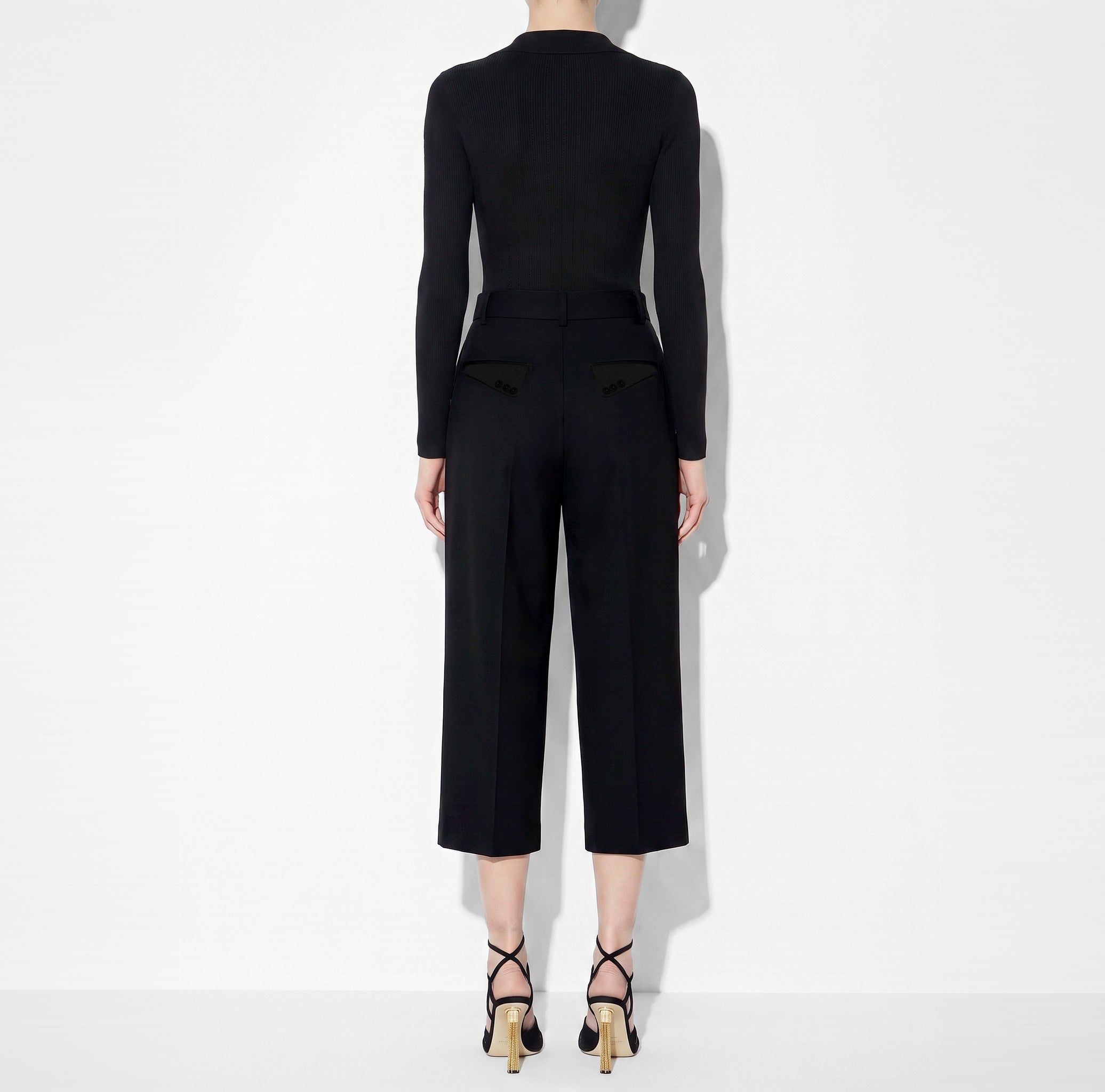 Elisabetta Franchi BK02B66E2 body nero a costine