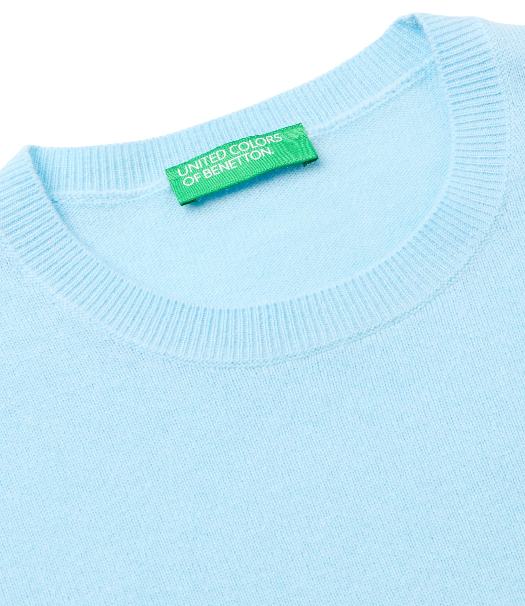 Benetton Maglieria 1002d1k01 maglia girocollo blu XXS