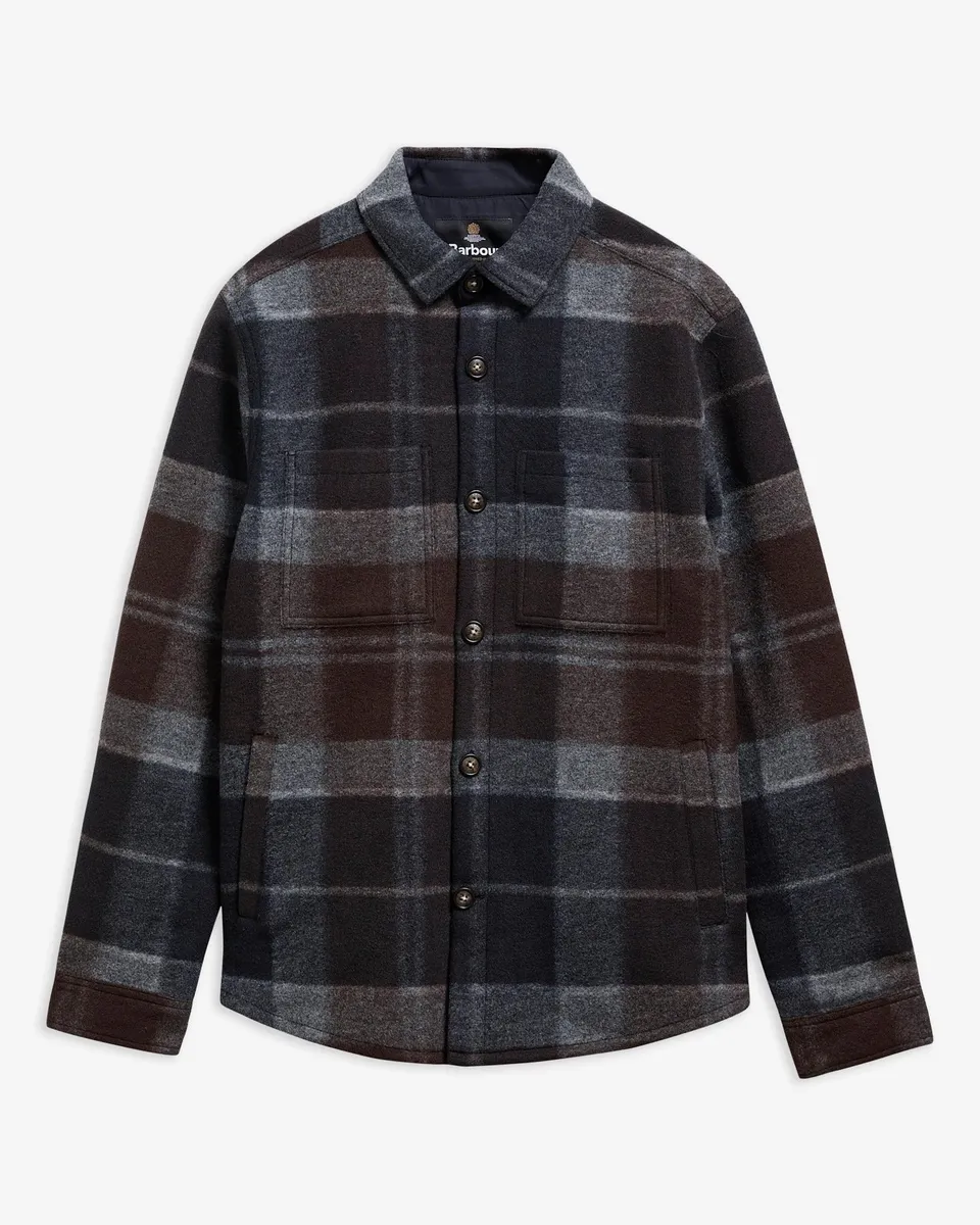 Barbour Woodlane MOS0511 Overshirt Uomo Tartan Lana