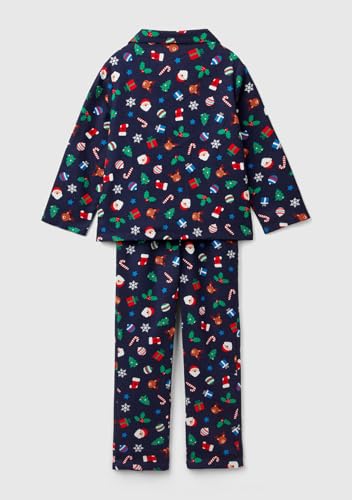 Benetton 4xpr0p008 Pigiama Bambino Flanella Taglia 90