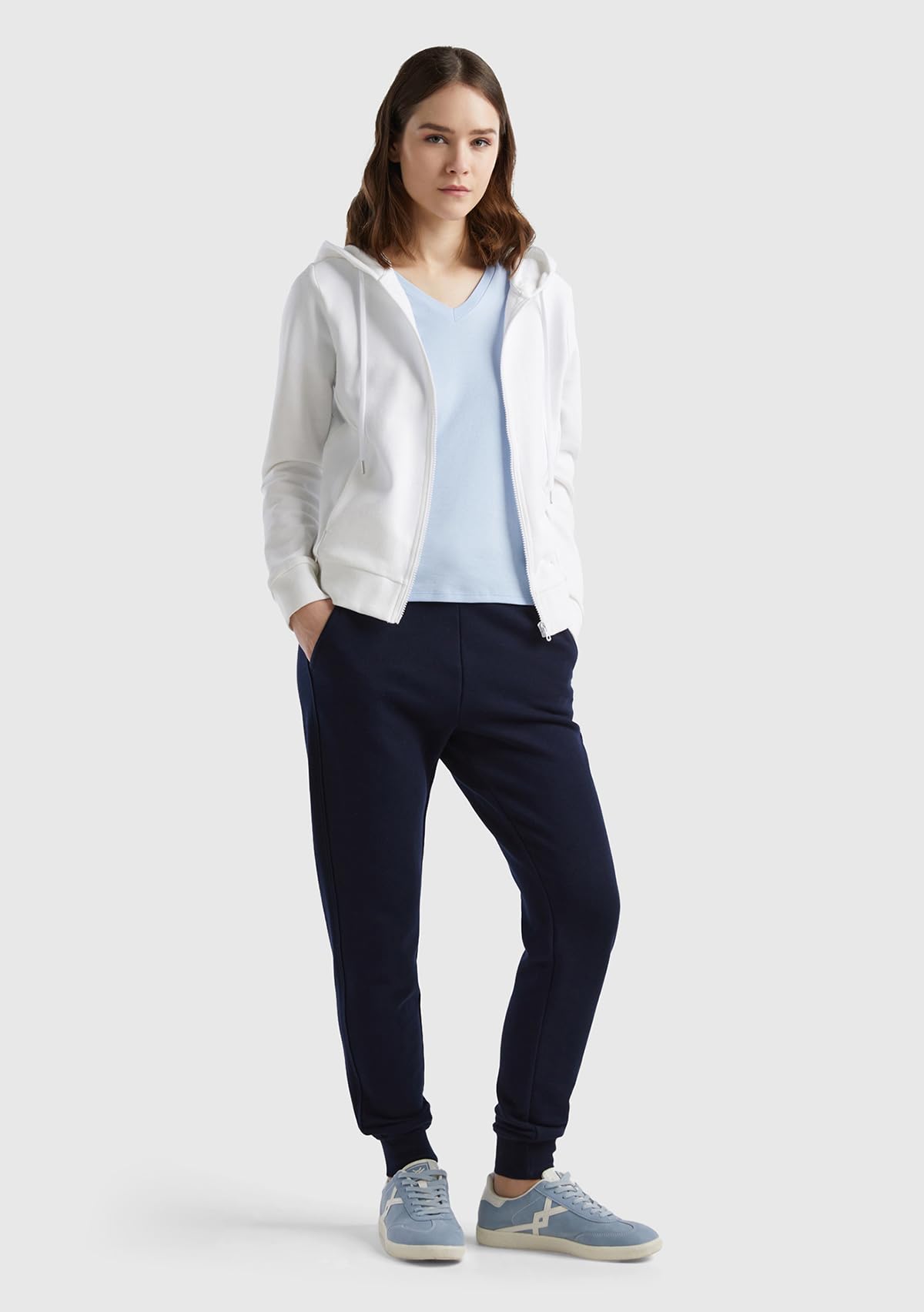 Benetton Pantaloni Donna Felpa Nero