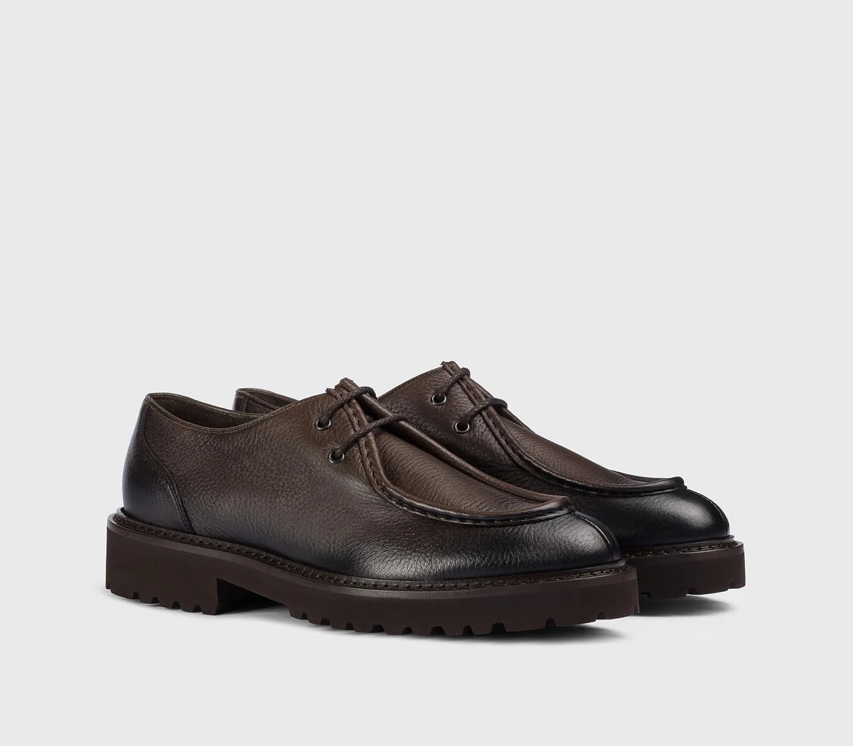 Doucal's DU2737PHILUF054 Derby Testa di Moro Pelle