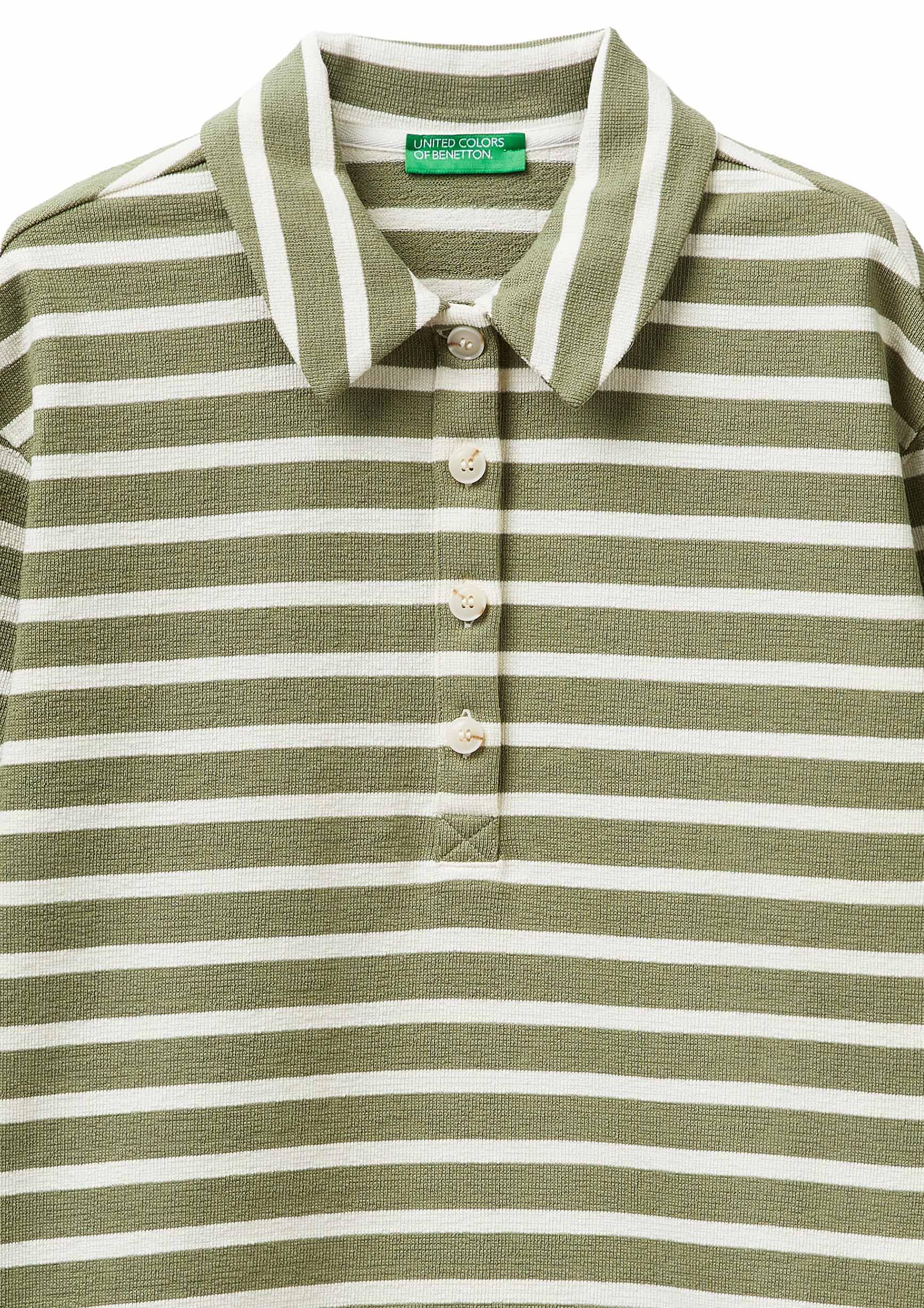 United Colors of Benetton 3PNUD3018 Polo Donna Panna