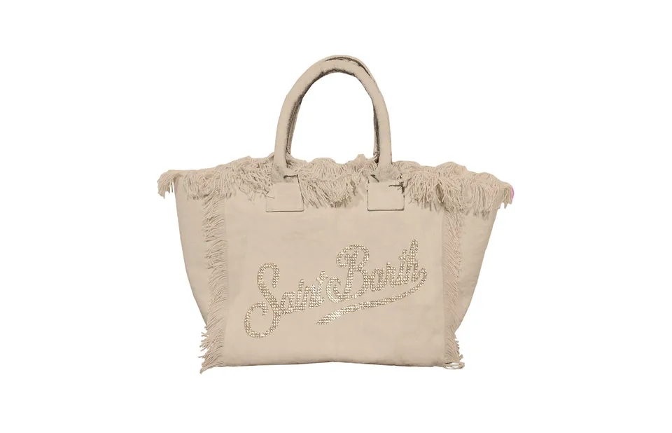 MC2 Saint Barth Vanity Mini Borsa Beige Strass