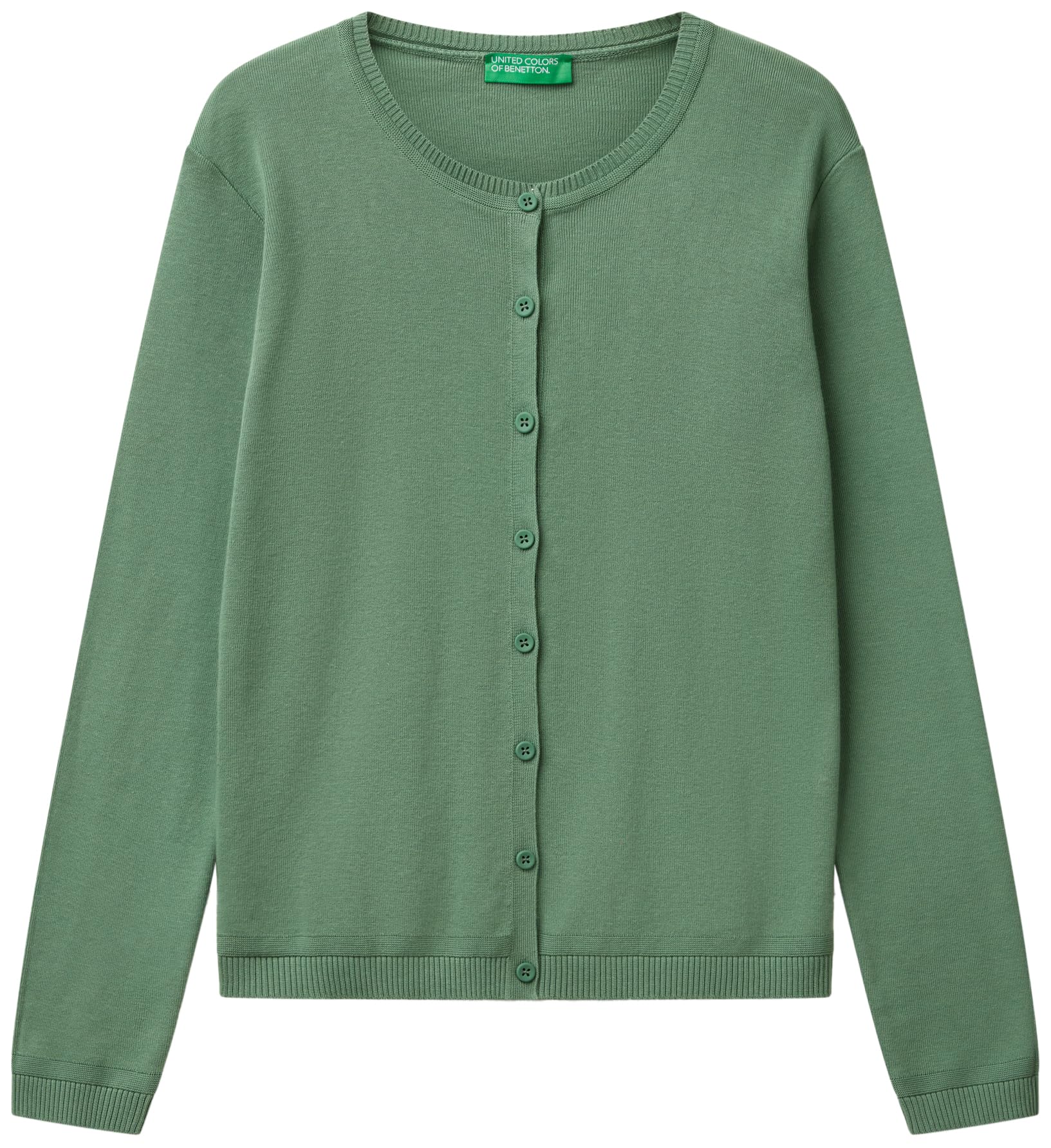 Benetton Maglia Coreana 1091d5558 Cardigan Donna Rosa 0g0
