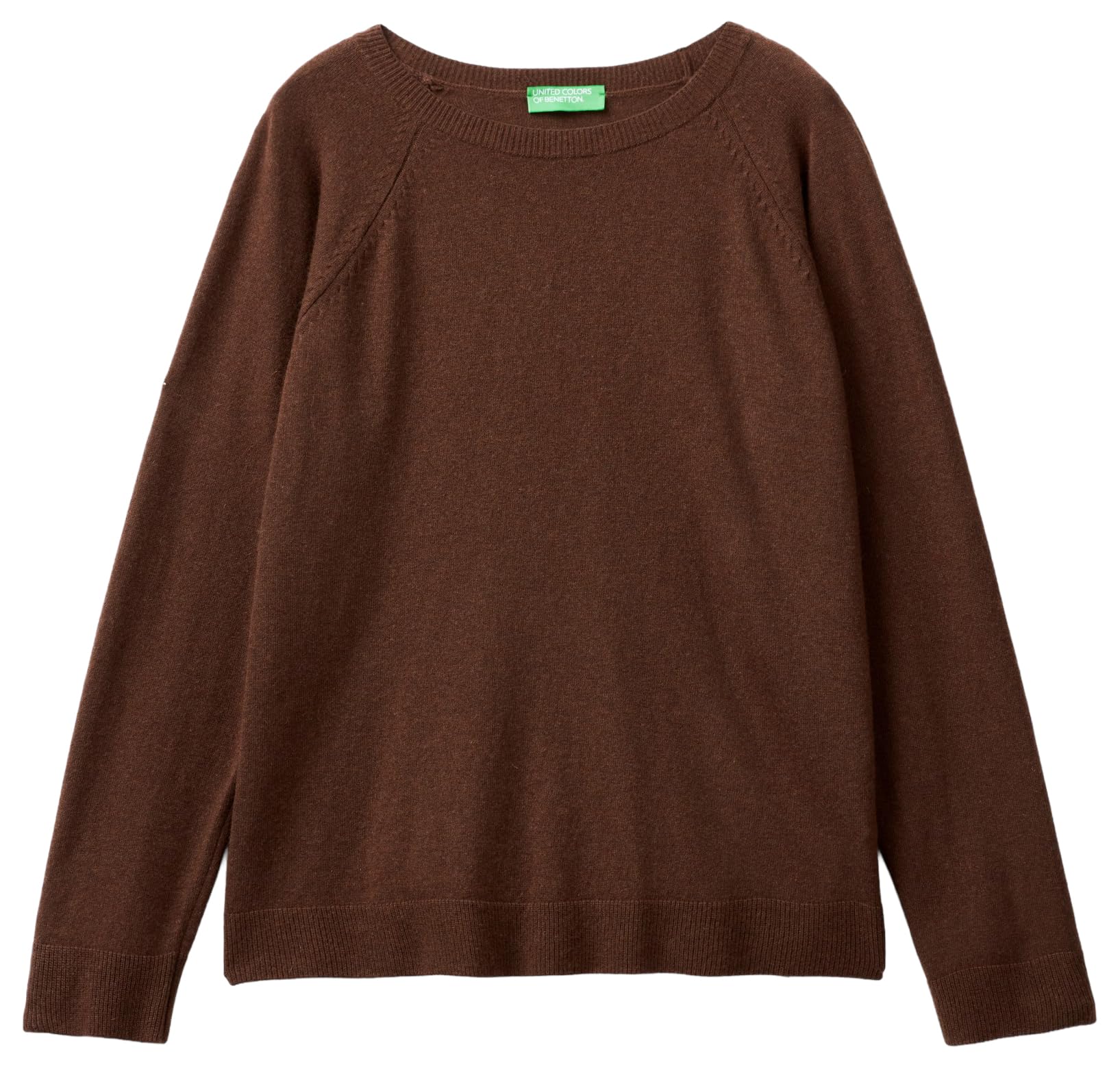Benetton Maglieria Maglia Donna Marrone Lana Girocollo