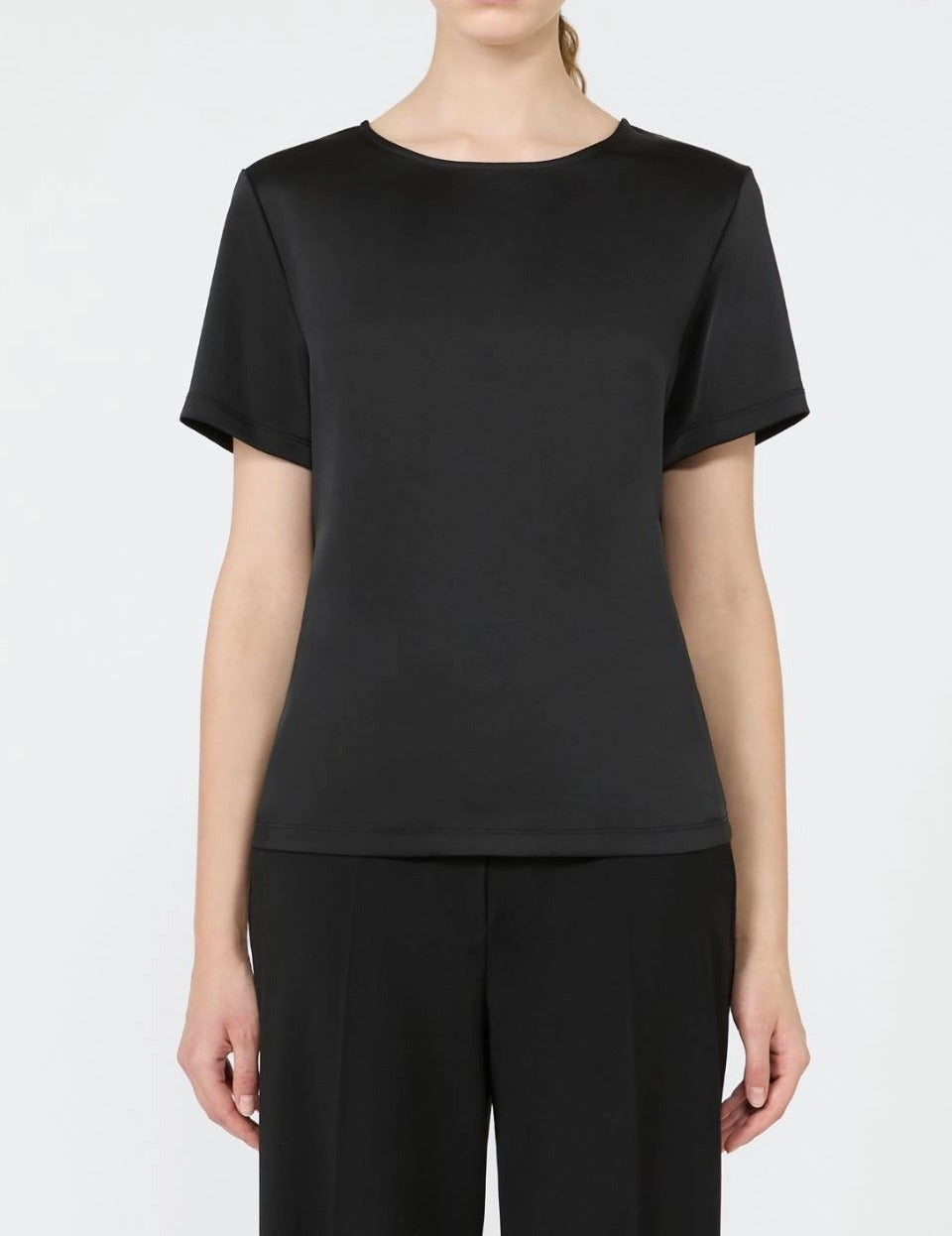 Weekend Max Mara Gilbert T-Shirt Nera Raso Viscosa