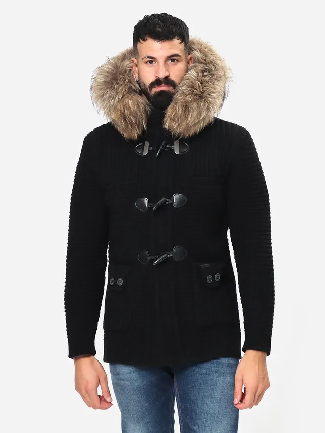 Bark 8001/C Short Duffle Coat giubbotto nero