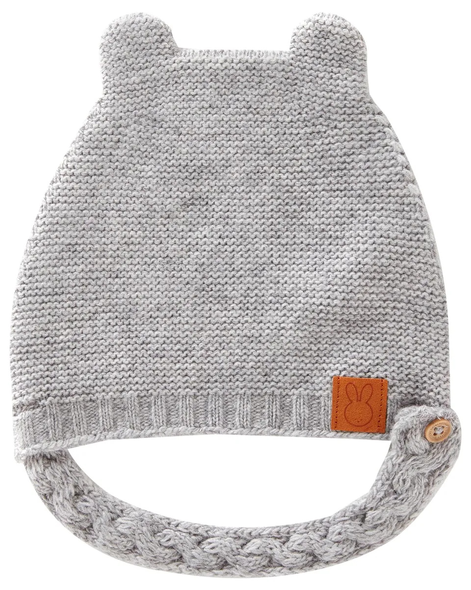 Benetton Berretto in Maglia Neonato con Orecchiette